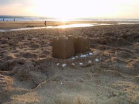 Sand Castle on the beach